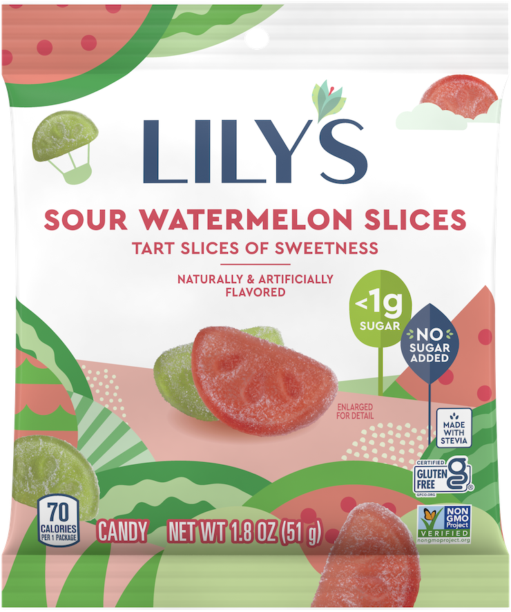 LILY'S Sour Watermelon Slices, Gummy Sweets 1.8 oz | eBay